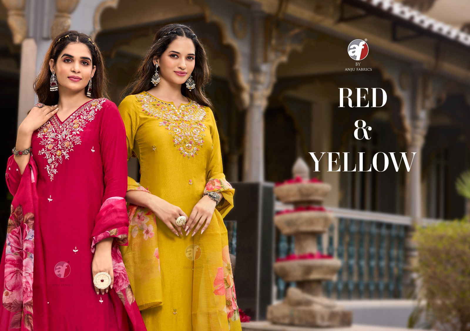 Ghunghat Vol 11 By Af Silk Handwork Designer Kurti With Pant Dupatta Wholesale Online
